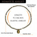 Morchic Womens Hematite Anklet, Gold Plated Brass Beads Handmade Foot Chain, Elastic Beach Chakra Jewelry 9.5" (Ank-1)