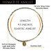 Morchic Womens Hematite Anklet, Handmade Foot Chain, Elastic Beach Chakra Jewelry 9.5" (Ank-2)