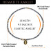 Morchic Womens Hematite Anklet, Gold Plated Brass Beads Handmade Foot Chain, Elastic Beach Chakra Jewelry 9.5" (Ank-3)