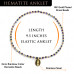 Morchic Womens Rainbow Hematite Anklet, Gold Plated Brass Beads Handmade Foot Chain, Elastic Beach Chakra Jewelry 9.5" (Ank-4)
