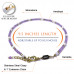 Morchic Amethyst Adjustable Anklet for Women, Colorful Natural Gemstone Foot Jewelry, 2mm Tiny Beads, 9.5"