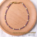Morchic Amethyst Adjustable Anklet for Women, Colorful Natural Gemstone Foot Jewelry, 2mm Tiny Beads, 9.5"