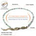 Morchic Green Angelite Adjustable Anklet for Women. Colorful Natural Gemstone Foot Chain Jewelry Summer Beach 2mm Tiny Beads 9.5"