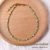 Morchic Green Angelite Adjustable Anklet for Women. Colorful Natural Gemstone Foot Chain Jewelry Summer Beach 2mm Tiny Beads 9.5"