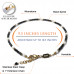 Morchic Black Spinel Adjustable Anklet for Women. Colorful Natural Gemstone Foot Chain Jewelry Summer Beach 2mm Tiny Beads 9.5"