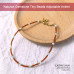 Morchic Carnelian Adjustable Anklet for Women. Colorful Natural Gemstone Foot Chain Jewelry Summer Beach 2mm Tiny Beads 9.5"