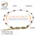 Morchic Moonstone Adjustable Anklet for Women. Colorful Natural Gemstone Foot Chain Jewelry Summer Beach 2mm Tiny Beads 9.5"