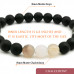 Morchic Natural Black Onyx / Matte Chalcedony Gemstone Healing Chakra Stretch Energy Beaded Bracelet for Women Men Unisex Yoga 8mm 7.5"