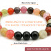 Morchic Natural Multicolor Agate/Onyx Gemstone Semi Precious Stretch Beaded Colorful Bracelet For Womens Yoga 8mm