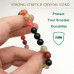 Morchic Natural Multicolor Agate/Onyx Gemstone Semi Precious Stretch Beaded Colorful Bracelet For Womens Yoga 8mm