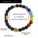 Morchic Mens Womens 7 Chakra Buddha Head Bracelet - Genuine Healing Stone Stretch Bracelet