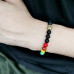 Morchic Mens Womens 7 Chakra Buddha Head Bracelet - Genuine Healing Stone Stretch Bracelet