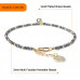 Morchic 2mm Hematite Stone Mini Multi-Faceted Beads Adjustable Strand Bracelets for Women, Cubic Zirconia Pendant (Black)