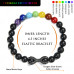 Morchic 7 Chakra Dragon Claw Onyx Stretch Bracelet for Women Men Unisex - Colorful Natural Stones Healing 8mm Beads Birthday Gift 7.5 Inch