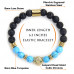 Morchic Leopard Head Lava Rock / Blue Turquoise Anxiety Aromatherapy Stretch Bracelet for Women, Natural Stone Beads Essential Oil Diffuser Birthday Gift 7.2”
