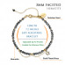 Morchic Hematite 3mm Gemstone Faceted Beads Womens Strand Bracelet, Easy Adjustable 7-9 Inch Birthday Gift