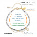 Morchic Silver Hematite 3mm Gemstone Faceted Beads Womens Strand Bracelet, Easy Adjustable 7-9 Inch Birthday Gift
