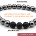 Morchic Magnetic Hematite / Matte Onyx Elastic Black Bracelet For Men Women Unisex Yoga Pain Relief 8mm