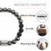 Morchic Magnetic Hematite / Matte Onyx Elastic Black Bracelet For Men Women Unisex Yoga Pain Relief 8mm