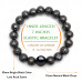 Morchic 10mm Bright Black Lava Rock Stone Anxiety Stretch Beaded Bracelet for Men Women, 8 Inches Big Wrist Comfortable Size