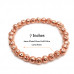 Morchic Lava Rock Stone Plated Rose Gold/Silver Color Healing Chakra Elastic Energy Beaded Bracelet For Women Men Unisex Prayer