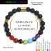 Morchic 7 Chakra Lava Rock Stone Anxiety Aromatherapy Stretch Bracelet, Real Healing Stones Essential Oils Diffuser for Mens Womens Unisex 8mm