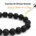 Morchic Magnetic Hematite and Lava Rock Stone Energy Therapy Healing Stretch Beaded Bracelets Couples for Men Women 8 Inches Strong Wrists 8"