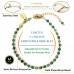 Morchic Green African Aventurine Natural Gemstone Adjustable Bracelet for Women, 3mm Mini Beads Energy Gem Charm Series, Birthday Gift 7.1"