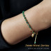 Morchic Green African Aventurine Natural Gemstone Adjustable Bracelet for Women, 3mm Mini Beads Energy Gem Charm Series, Birthday Gift 7.1"