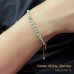 Morchic Green Amazonite Natural Gemstone Adjustable Bracelet for Women, 3mm Mini Beads Energy Gem Charm Series, Birthday Gift 7.1"