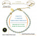 Morchic Blue Apatite Crystal Natural Gemstone Adjustable Bracelet for Women, 3mm Mini Beads Energy Gem Charm Series, Birthday Gift 7.1"