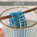 Morchic Blue Apatite Crystal Natural Gemstone Adjustable Bracelet for Women, 3mm Mini Beads Energy Gem Charm Series, Birthday Gift 7.1"