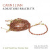 Morchic Red Carnelian Natural Gemstone Adjustable Bracelet for Women, 3mm Mini Beads Energy Gem Charm Series, Birthday Gift 7.1"