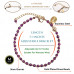 Morchic Purple Garnet Crystal Natural Gemstone Adjustable Bracelet for Women, Mini 3mm Beads Energy Gem Charm Series, Birthday Gift 7.1"