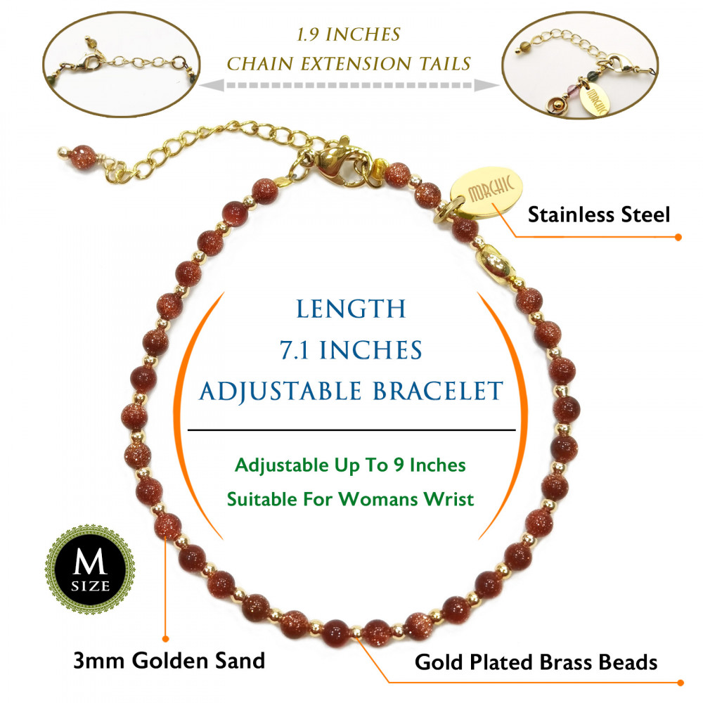 Morchic Garnet Crystal Natural Gemstone Semi Precious Beads Women Girls  Adjustable Strand Bracelet, Energy Gem Charm Series Extender Chain Birthday  Gift 3mm 7.1 Inch