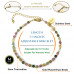 Morchic Colorful Tourmaline Natural Gemstone Adjustable Bracelet for Women, 3mm Mini Beads Energy Gem Charm Series, Birthday Gift 7.1"