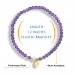 Morchic 4mm Amethyst Beads Stretch Bracelet for Women, Freshwater Pearls Beads, Energy Gem Series Birthday Gift 7.2”