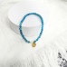 Morchic 4mm Apatite Gemstone Beads Stretch Bracelet for Women, Freshwater Pearls Beads, Energy Gem Series Birthday Gift 7.2”