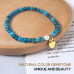 Morchic 4mm Apatite Gemstone Beads Stretch Bracelet for Women, Freshwater Pearls Beads, Energy Gem Series Birthday Gift 7.2”