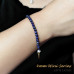 Morchic 4mm Lapis Lazuli Gemstone Beads Stretch Bracelet for Women, Freshwater Pearls Beads, Energy Gem Series Birthday Gift 7.2”