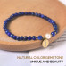 Morchic 4mm Lapis Lazuli Gemstone Beads Stretch Bracelet for Women, Freshwater Pearls Beads, Energy Gem Series Birthday Gift 7.2”