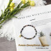 Morchic 4mm Tourmaline Gemstone Beads Stretch Bracelet for Women, Freshwater Pearls Beads, Energy Gem Series Birthday Gift 7.2”