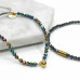 Morchic 2Pcs Shiny Hematite Gemstone Multi-Faceted Beads Women Stretch Adjustable Bracelet Set, Energy Gem Semi Precious Charm Series Birthday Gift 3mm (Rainbow/Black)