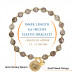 Morchic Faceted Smoky Quartz Charms Stretch Bracelet for Women, Genuine Energy Crystal Gemstone Beads, Birthday Gift