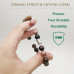 Morchic Rhodonite Natural Stone Mens Stretch Bracelet, Genuine Energy Semi Precious Gemstone 10mm Beads Classic Simple Design Birthday Gift 8 Inch