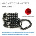 Morchic Magnetic Hematite Gemstone Mens Stretch Bracelet, Genuine Energy Stone Semi Precious 10mm Beads Classic Simple Design Birthday Gift 8 Inch