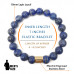 Morchic Lapis Lazuli Natural Stone Mens Stretch Bracelet, Genuine Energy Semi Precious Gemstone 10mm Beads Classic Simple Design Birthday Gift 8 Inch