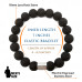 Morchic Lava Rock Stone Anxiety Aromatherapy Gem Semi Precious Womens Mens Stretch Bracelet, Natural Black Essential Oil Diffuser Gemstone 10mm Beads Classic Simple Design Birthday Gift 8 Inch