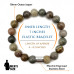 Morchic Ocean Jasper Natural Gemstone Mens Stretch Bracelet, Genuine Energy Stone Semi Precious 10mm Beads Classic Simple Design Birthday Gift 8 Inch