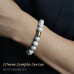 Morchic White Howlite Natural Gemstone Mens Stretch Bracelet, Genuine Energy Stone Semi Precious 10mm Beads Classic Simple Design Birthday Gift 8 Inch